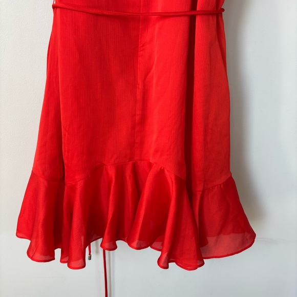 Ted Baker Bright Orange Fluted Mini Dress Size 2/6 NWT - Picture 9 of 10